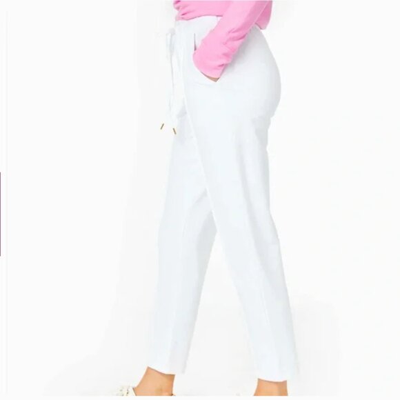 Lilly Pulitzer Emora Knit Pant Resort White - Size Medium - Picture 1 of 16